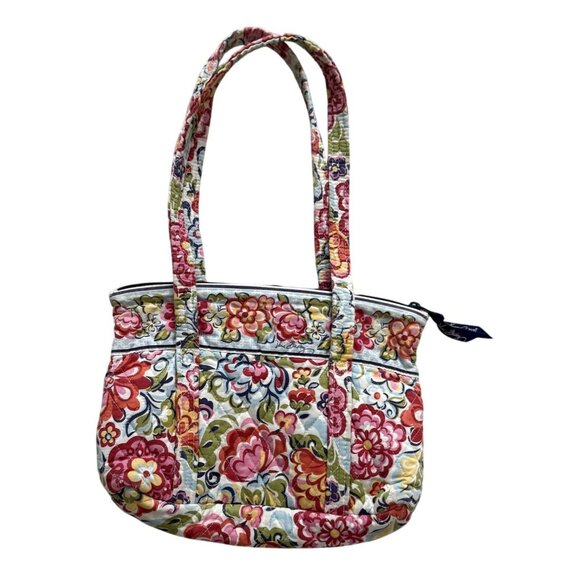 Vera Bradley Hope Garden Quilted Shoulder Hand Tote Bag With Zipper Closure - Picture 4 of 7
